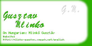 gusztav mlinko business card