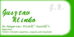 gusztav mlinko business card